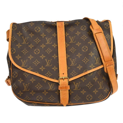 Louis Vuitton Saumur Handbag Monogram Canvas 35