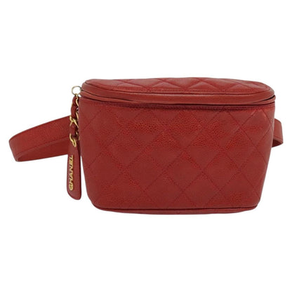 Chanel Vintage Zip Belt Quilted Caviar Small