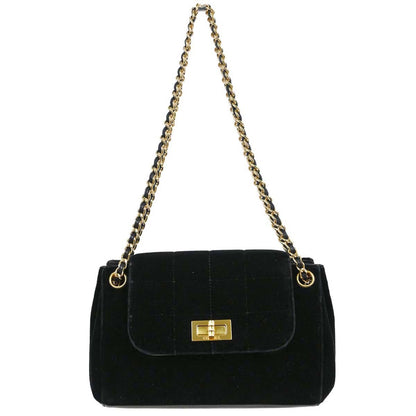 Chanel Chocolate Bar Mademoiselle Lock Chain Quilted velvet Product Image
