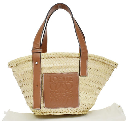 Loewe Basket Woven Raffia with Applique Medium