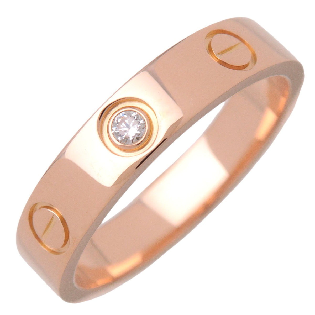 Cartier Love Wedding Band 1 Diamond 18K Rose Gold with Diamond Product Image