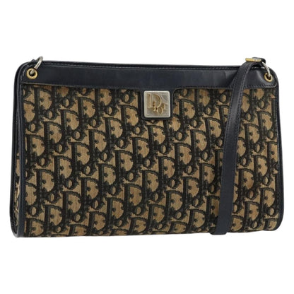 Christian Dior Vintage Trotter Shoulder Bag Canvas medium