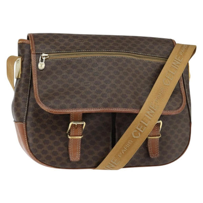 Celine Vintage Macadam Shoulder Bag Canvas and Leather Product Image