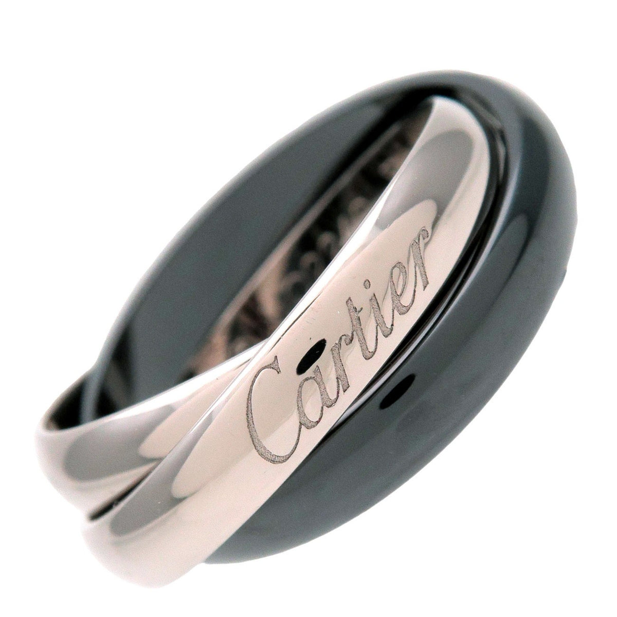 Cartier Trinity 18K White Gold and Ceramic Medium