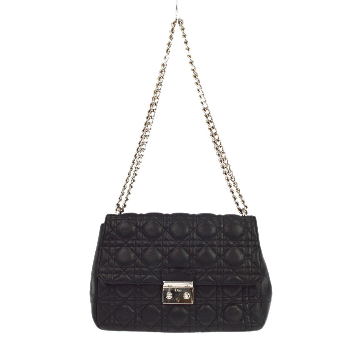 Christian Dior black cannage Leather Moyen
