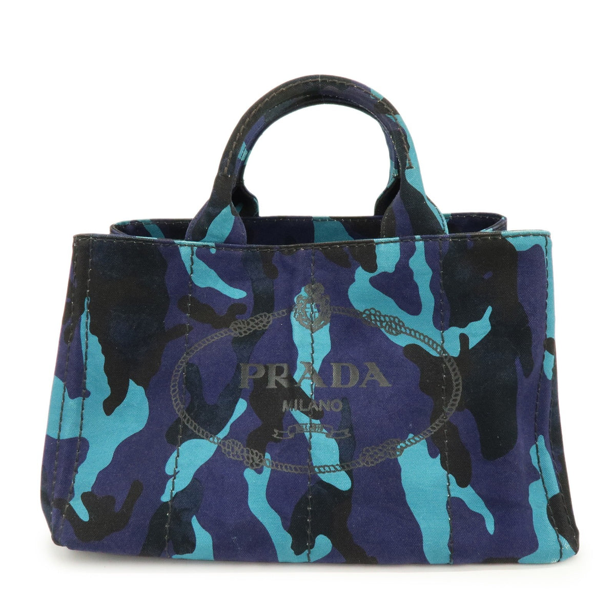 Prada Canapa Convertible Printed Canvas Large