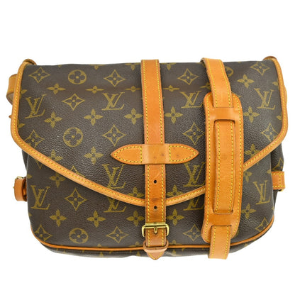 Louis Vuitton Saumur Handbag Monogram Canvas 30