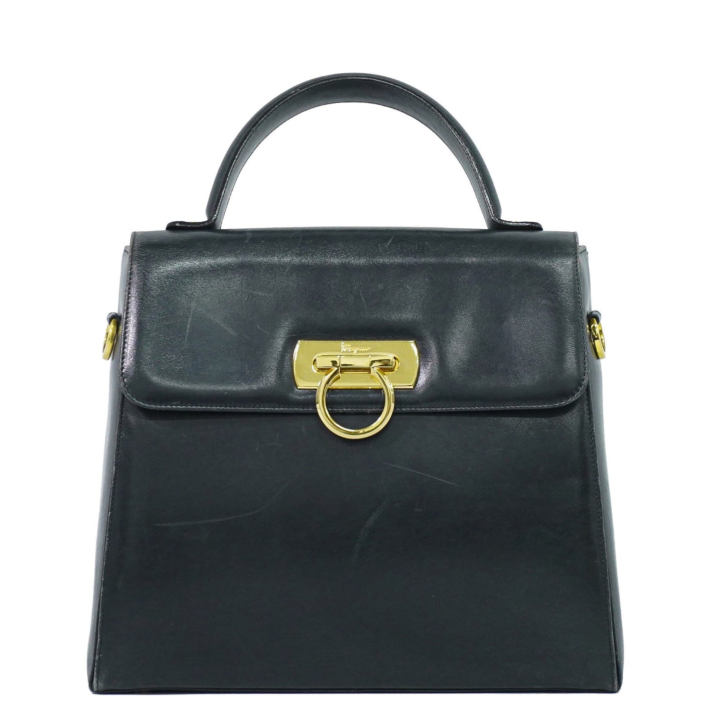 Salvatore Ferragamo Gancini Convertible Top Handle Leather Medium