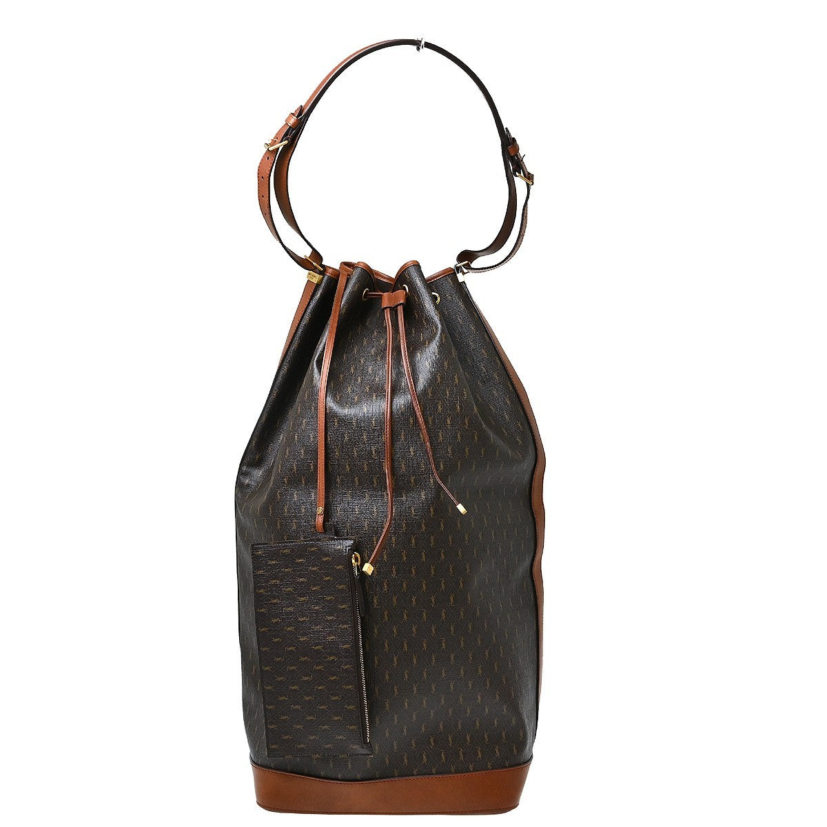 Saint Laurent Vintage Classic Monogram Drawstring Bucket Canvas Product Image