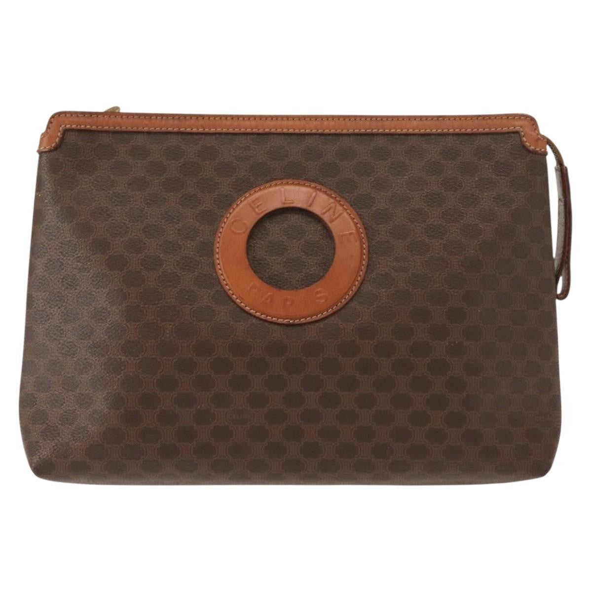 Celine Circle Logo Macadam Pouch Canvas and Leather Product Image