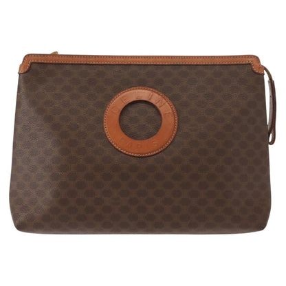 Celine Circle Logo Macadam Pouch Canvas and Leather Product Image