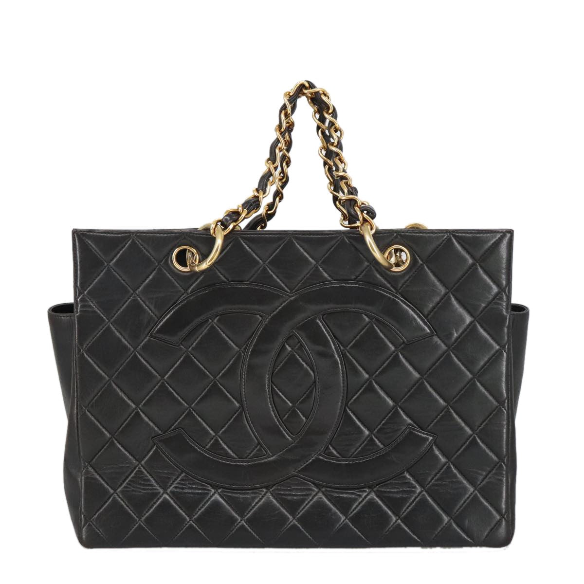 Chanel Vintage Grand Shopping Tote Quilted Lambskin Product Image