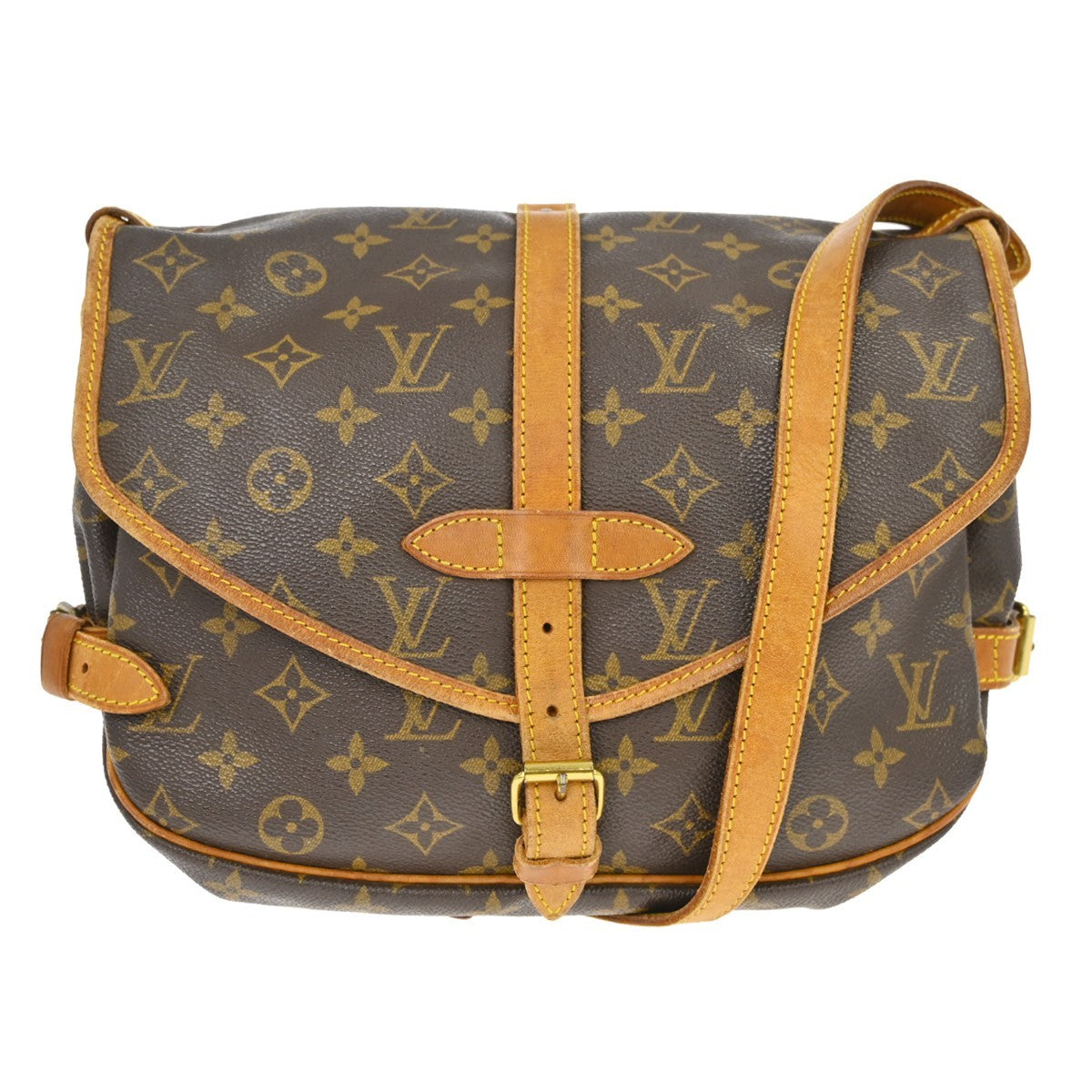 Louis Vuitton Saumur Handbag Monogram Canvas 30