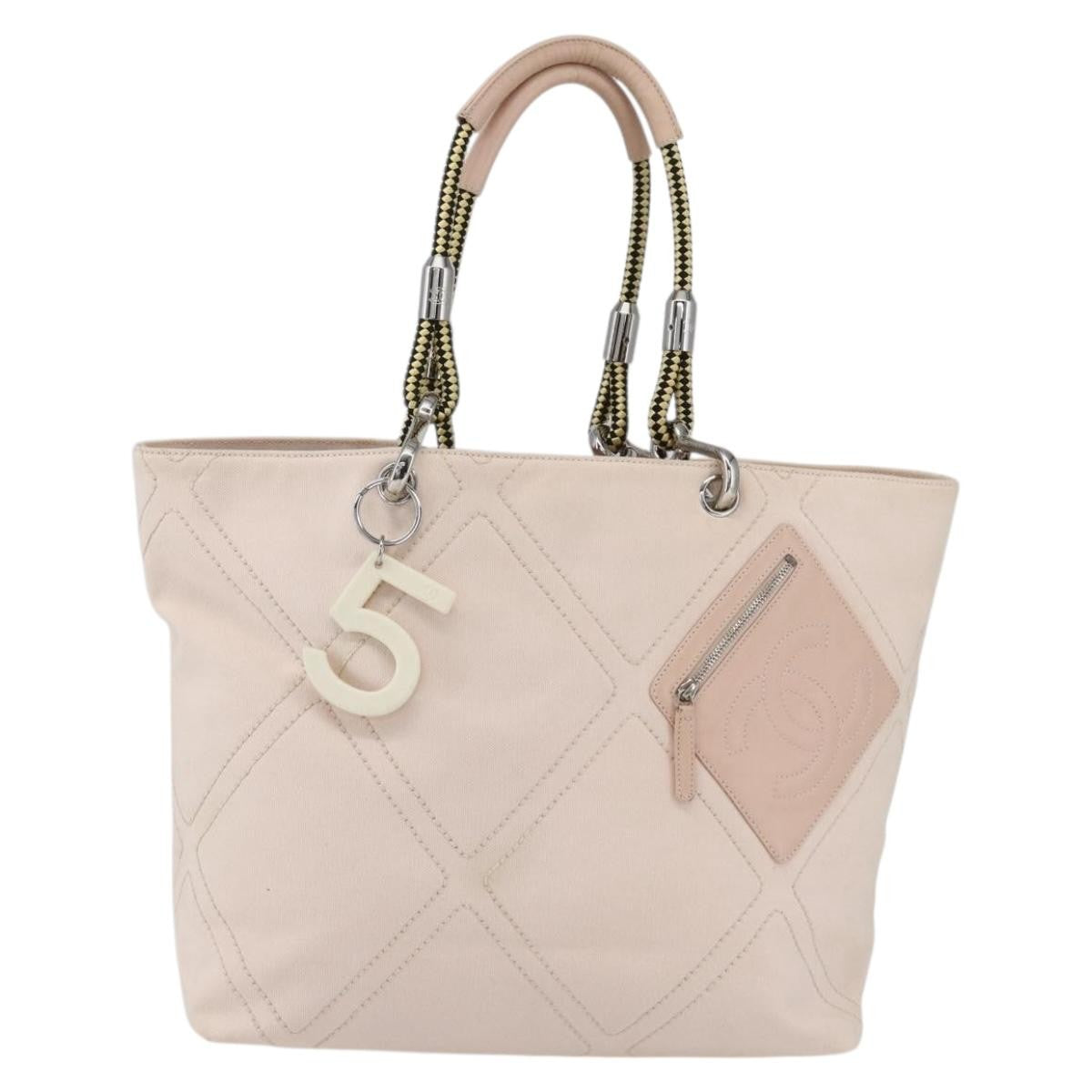 Chanel Vintage Cruise Line No.5 Tote Quilted Canvas Medium