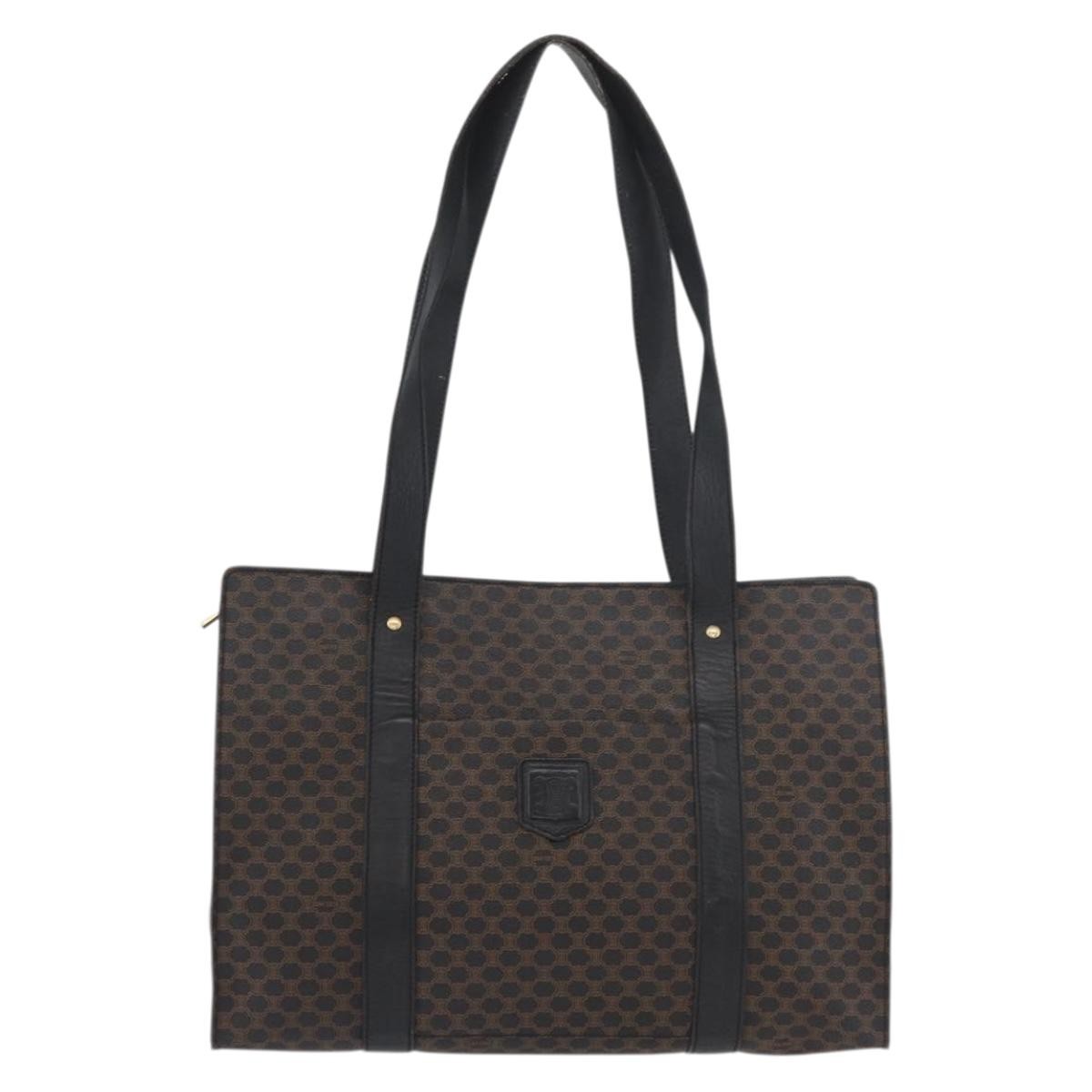 Celine Vintage Macadam Shopper Tote Coated Canvas Medium