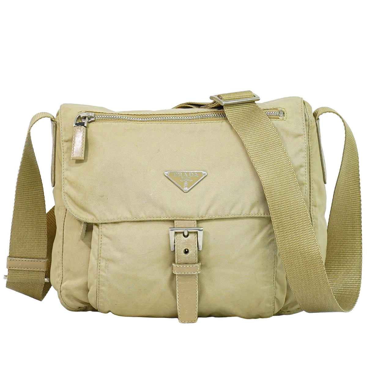 Prada Buckle Messenger Tessuto Small