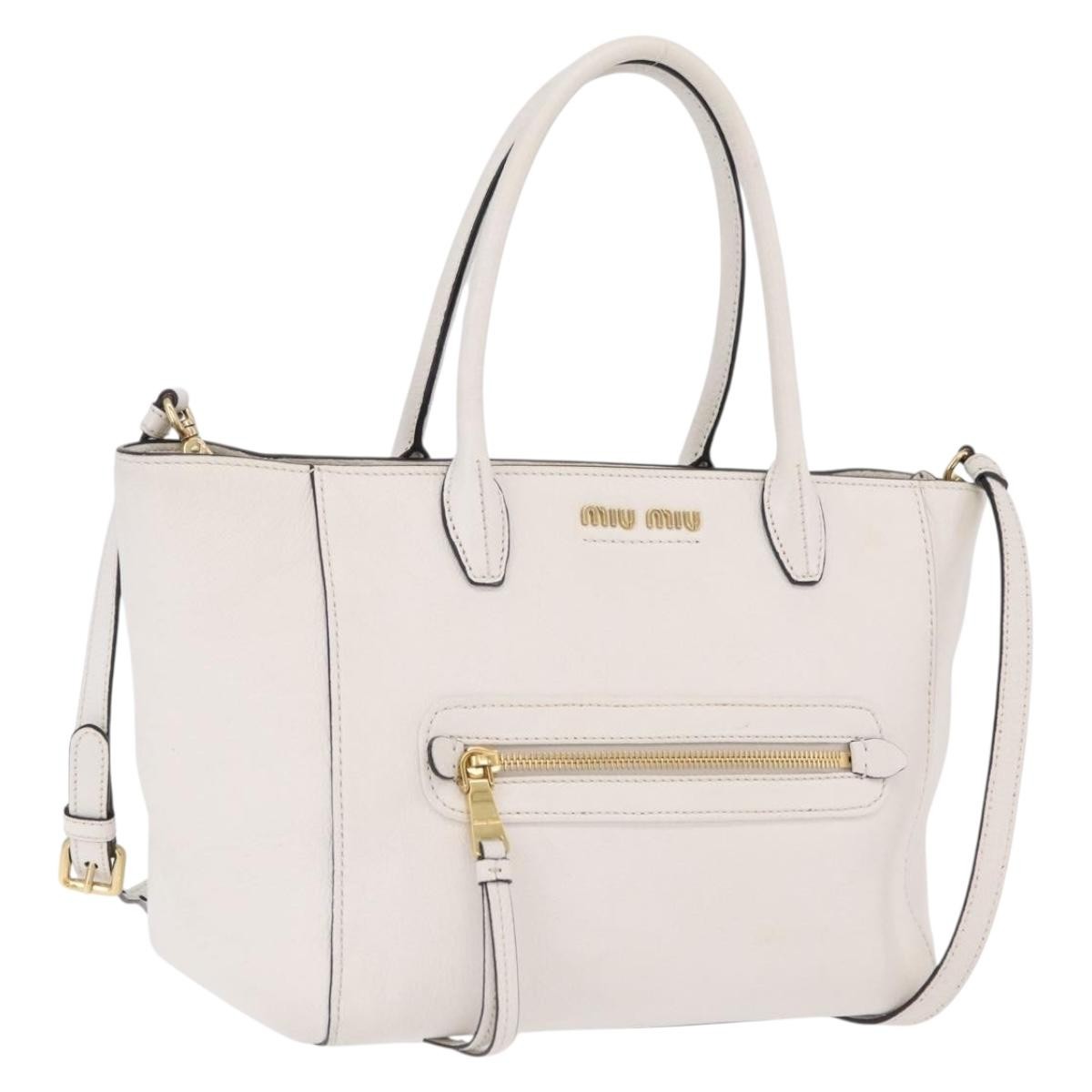 Miu Miu Madras Front Zip Leather Medium