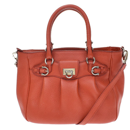 Salvatore Ferragamo Gancini Handle Leather Medium