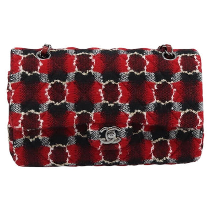Chanel Classic Timeless Double Flap Quilted Tweed Medium