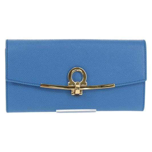 Salvatore Ferragamo Gancini Flap Continental Wallet Leather Long