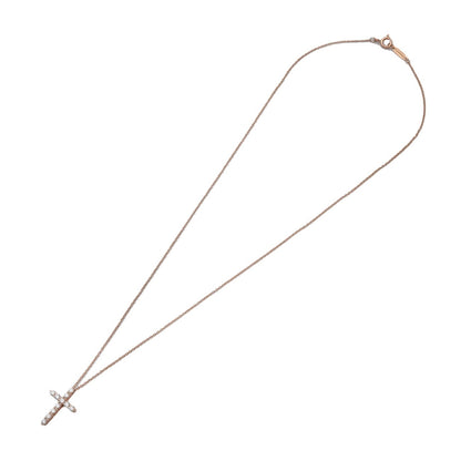 Tiffany & Co. Cross Pendant 18K Rose Gold with Diamonds Small