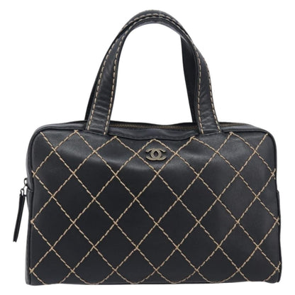 Chanel Surpique Boston Quilted Leather Large