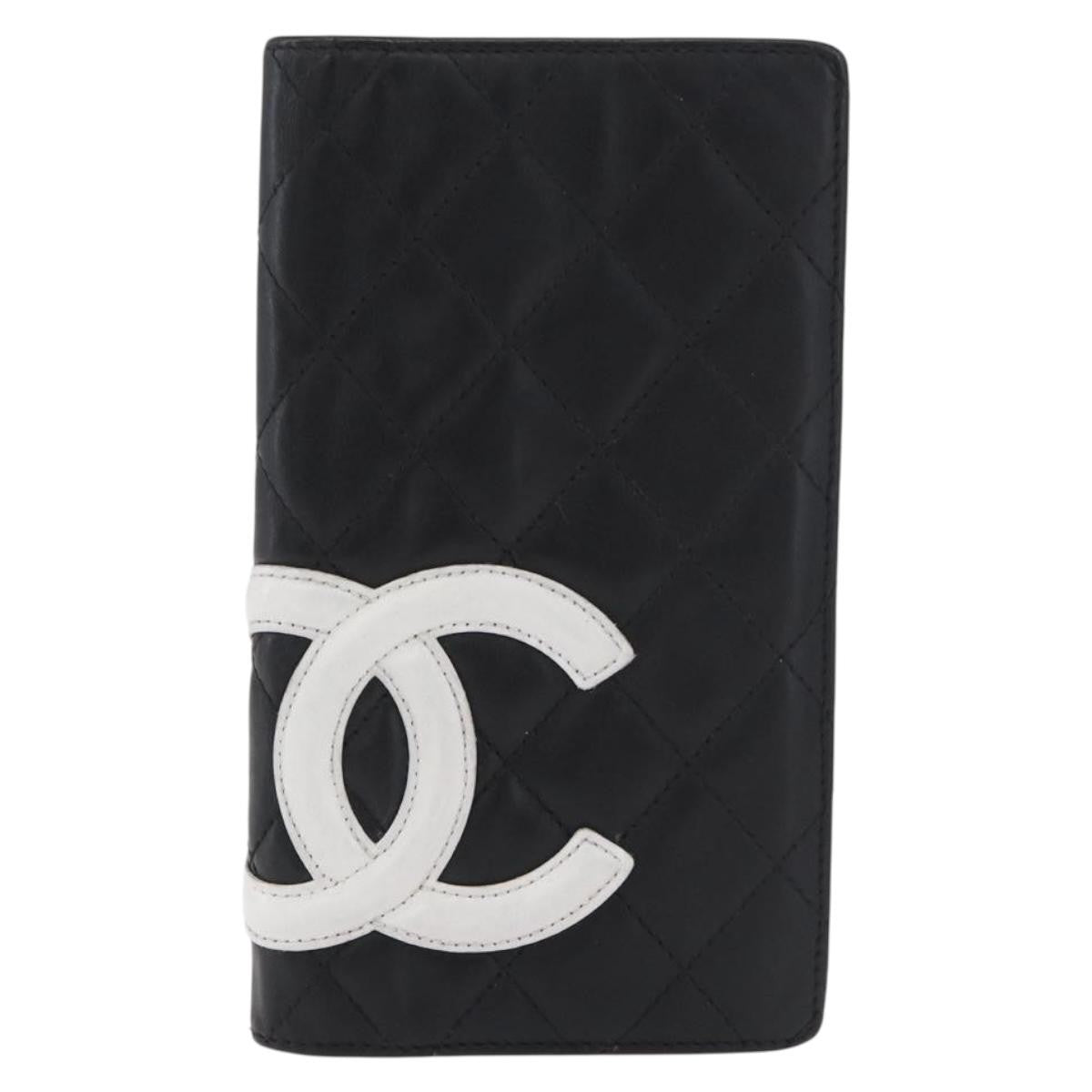 Chanel Cambon Bifold Wallet Quilted Lambskin Long