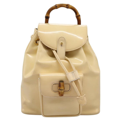 Gucci Vintage Bamboo Backpack Patent Mini