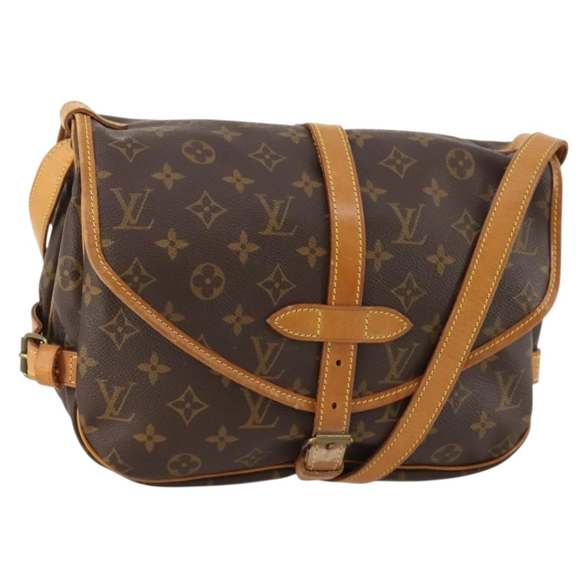 Louis Vuitton Saumur Handbag Monogram Canvas 30
