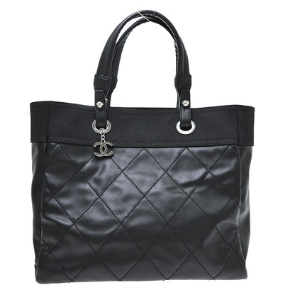 Chanel Biarritz Tote Quilted Coated Canvas Large
