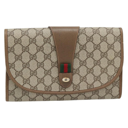 Gucci Vintage Web Flap Clutch GG Canvas Product Image