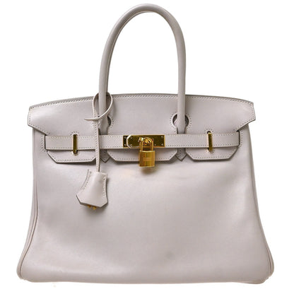 Hermes Birkin Glycine Swift with Gold Hardware 30
