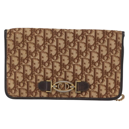 Christian Dior Vintage Trotter Shoulder Bag Canvas medium