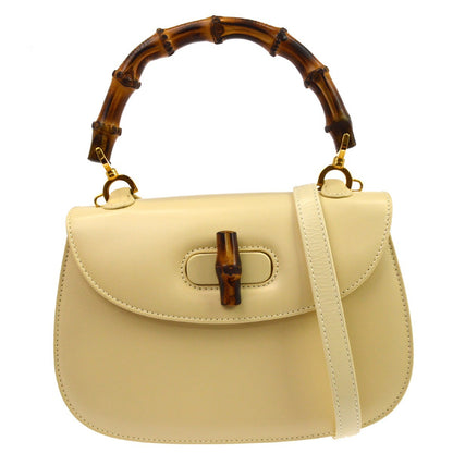 Gucci Vintage Bamboo Top Handle Leather Medium