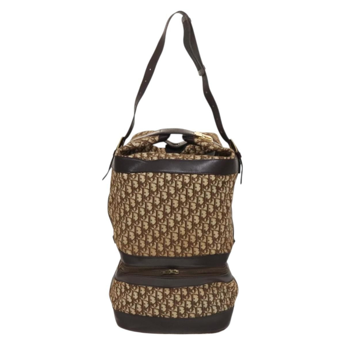 Christian Dior Vintage Trotter Street Chic Pocket Hobo Diorissimo Canvas Medium