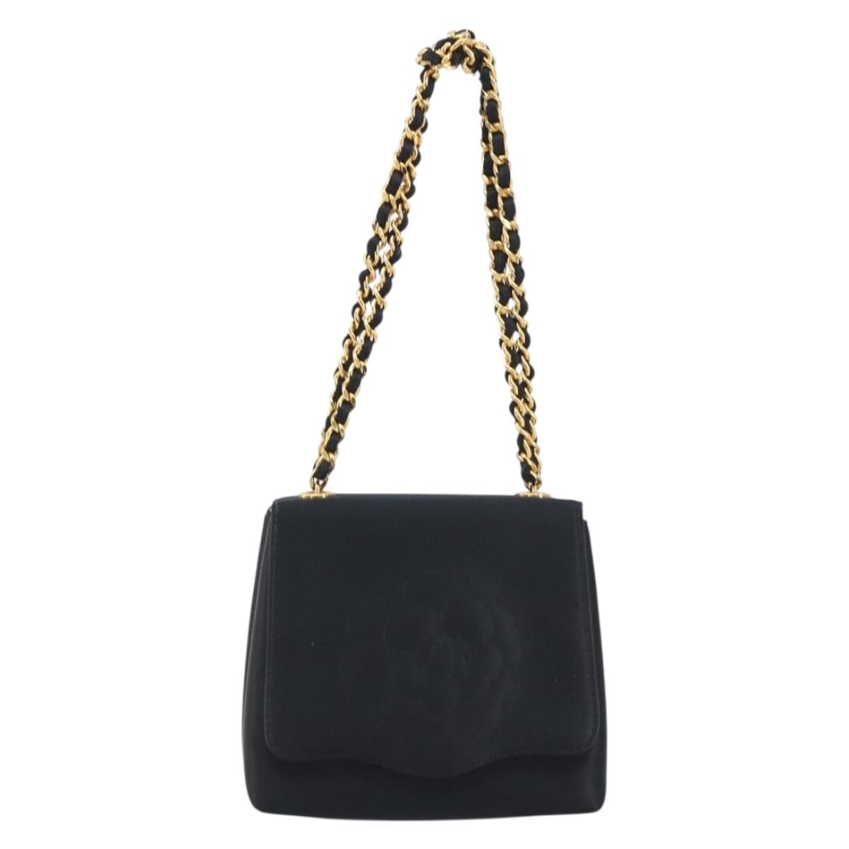 Chanel Vintage Camellia Flap Satin Mini