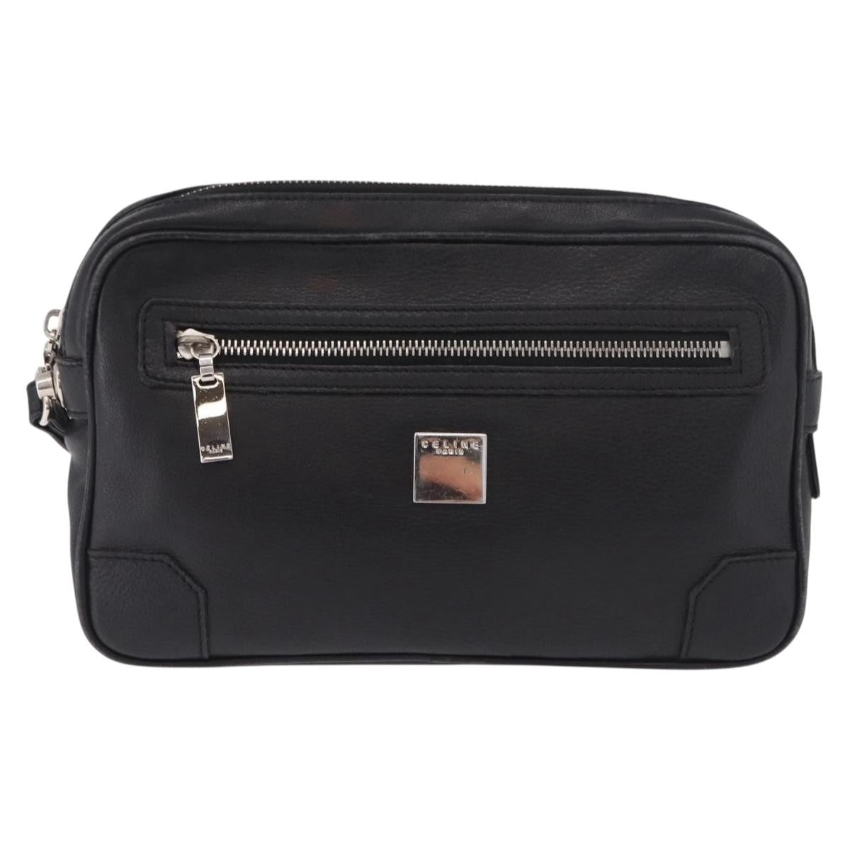 Celine Vintage Zip Wristlet Clutch Leather Product Image