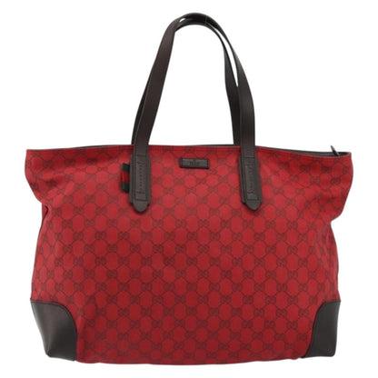 Gucci Original Zip Tote GG Canvas with Leather Large