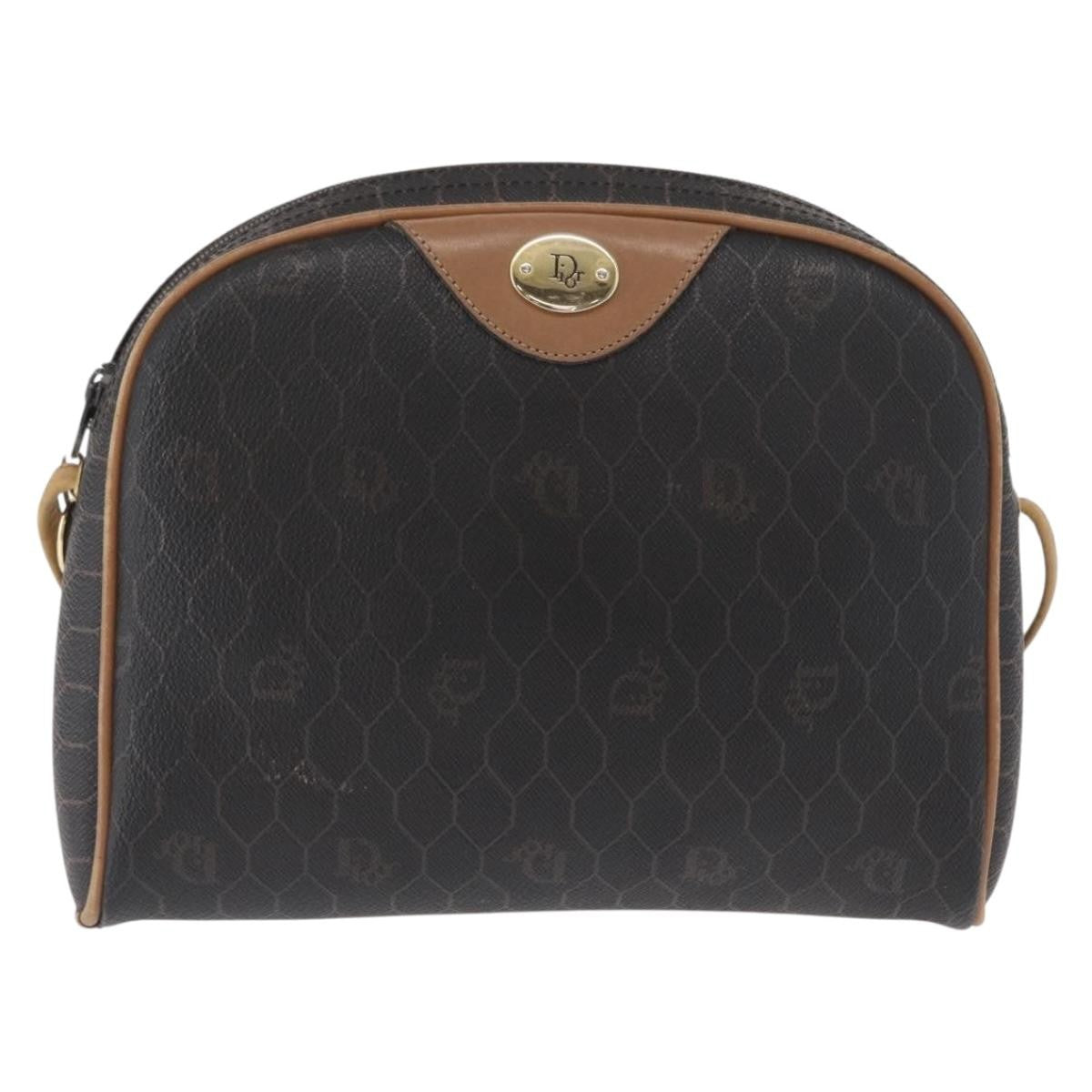 Christian Dior Vintage Honeycomb Shoulder Bag Canvas and Leather Product Image