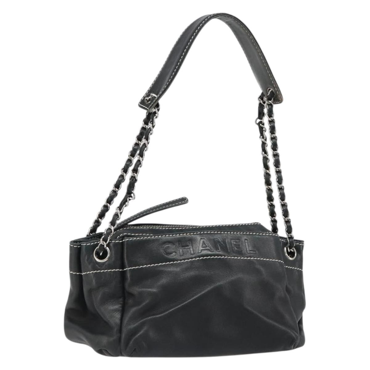 Chanel CC Shoulder Bag Leather Large