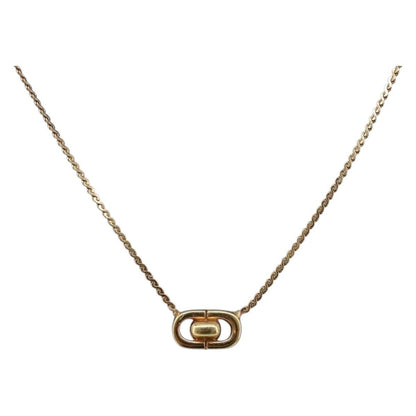 Christian Dior CD Oval Pendant Necklace Metal Product Image