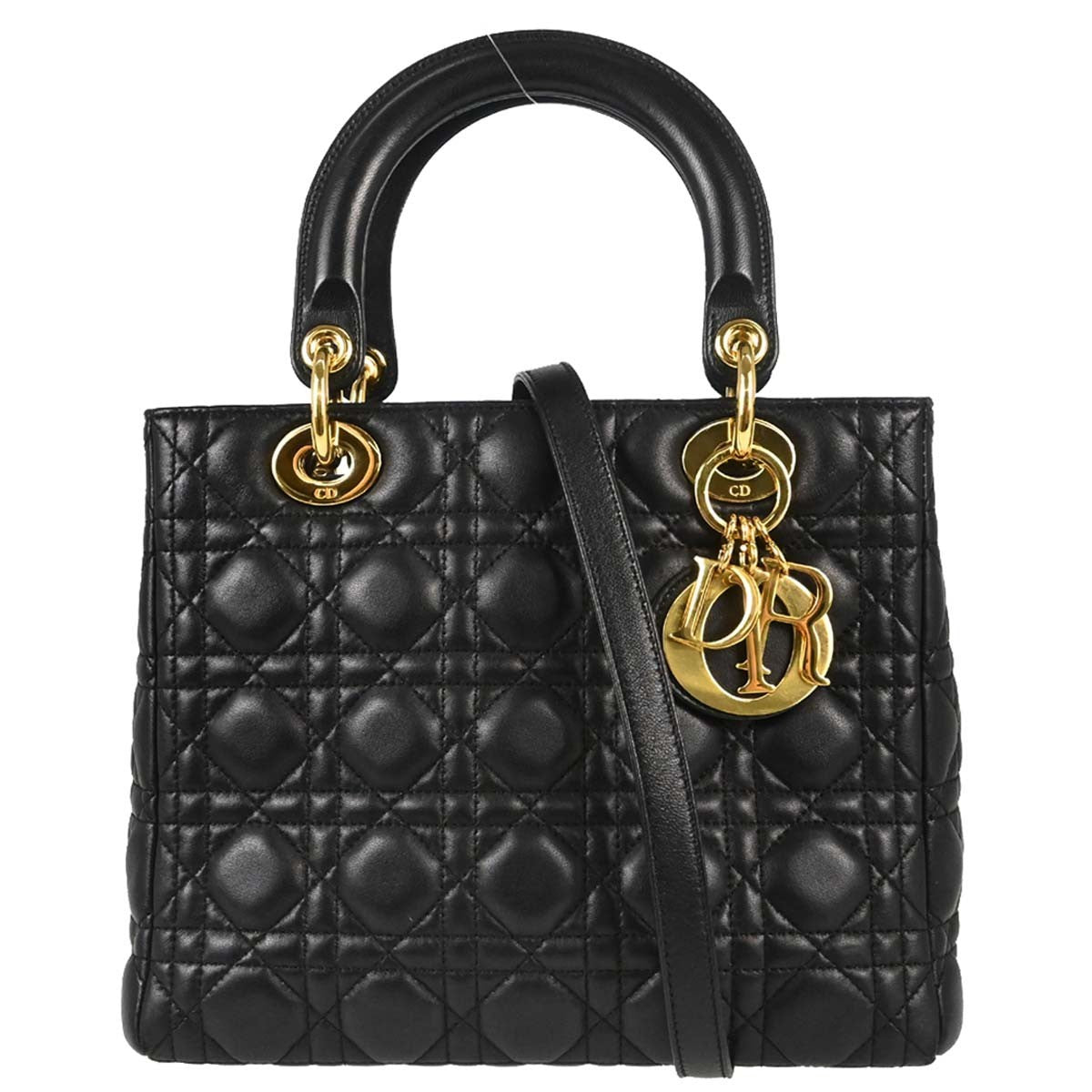 Christian Dior Vintage Lady Dior Leather Medium