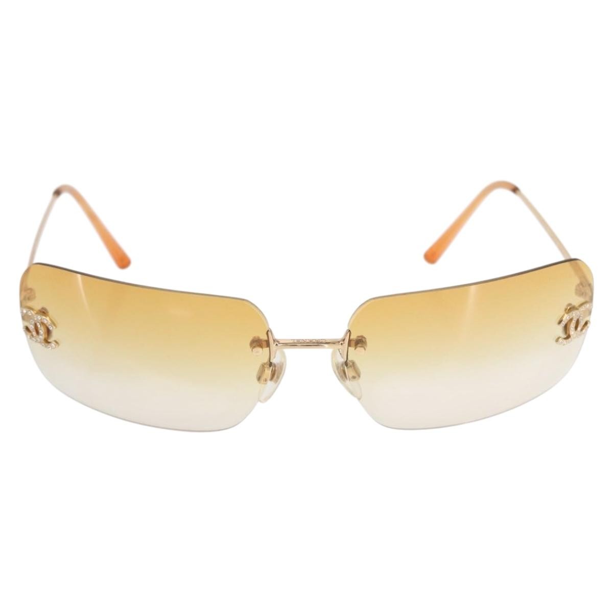 Chanel Logo CC Sunglasses Metal Product Image