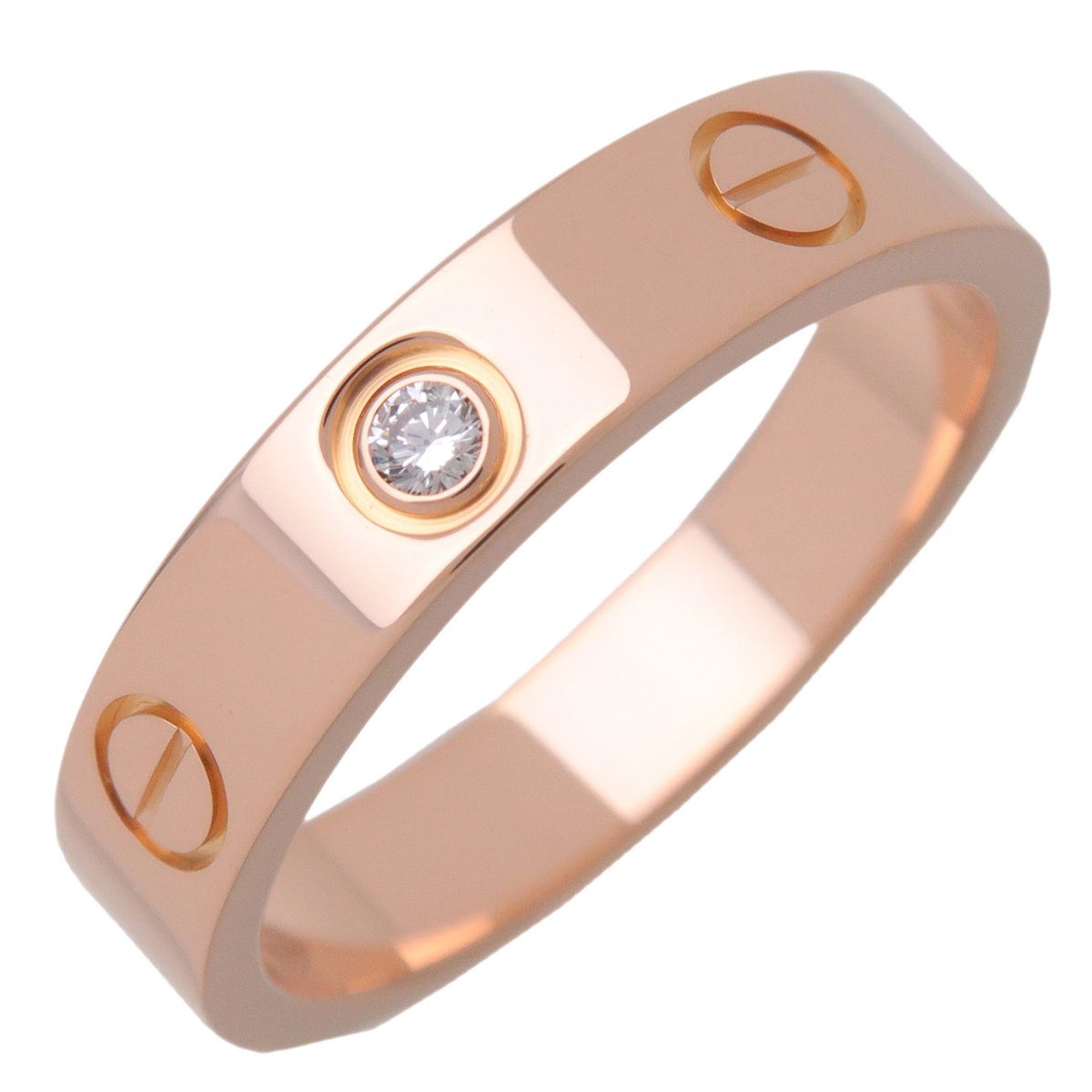 Cartier Love Wedding Band 1 Diamond 18K Rose Gold with Diamond Product Image