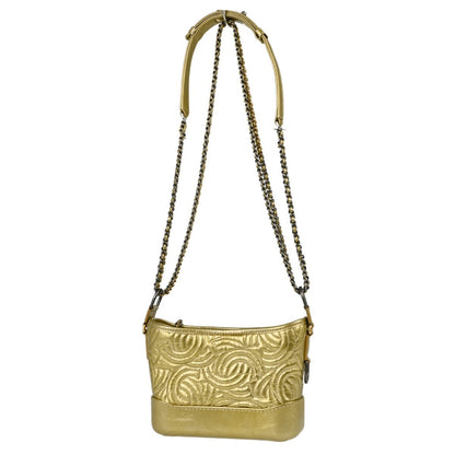 Chanel Gabrielle Hobo Quilted Metallic Aged Calfskin Small
