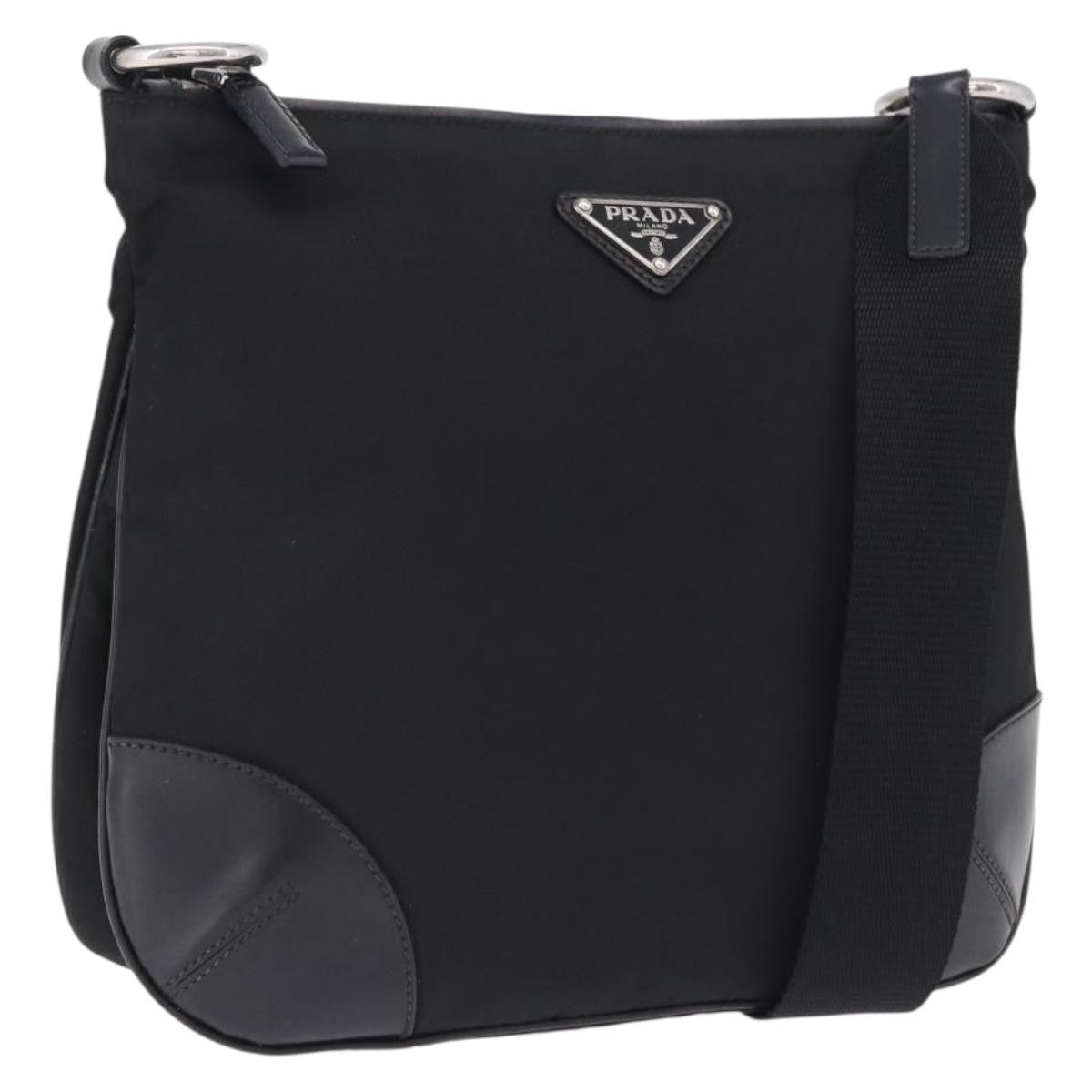 Prada Zip Messenger Tessuto with Leather Medium