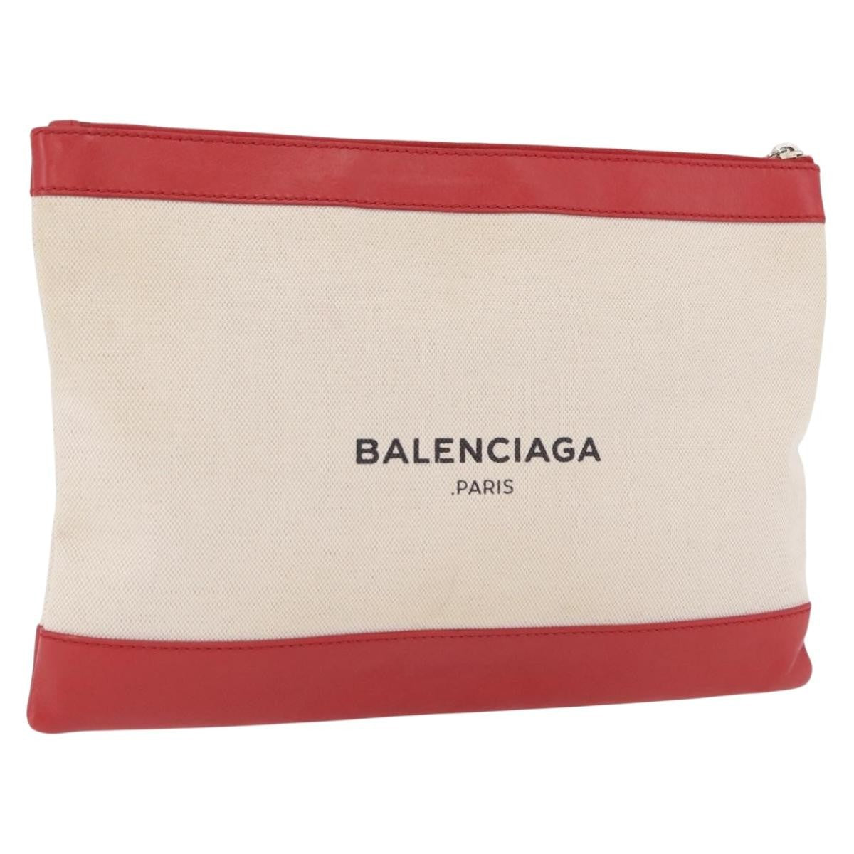 Balenciaga Navy Zip Canvas and Leather Large
