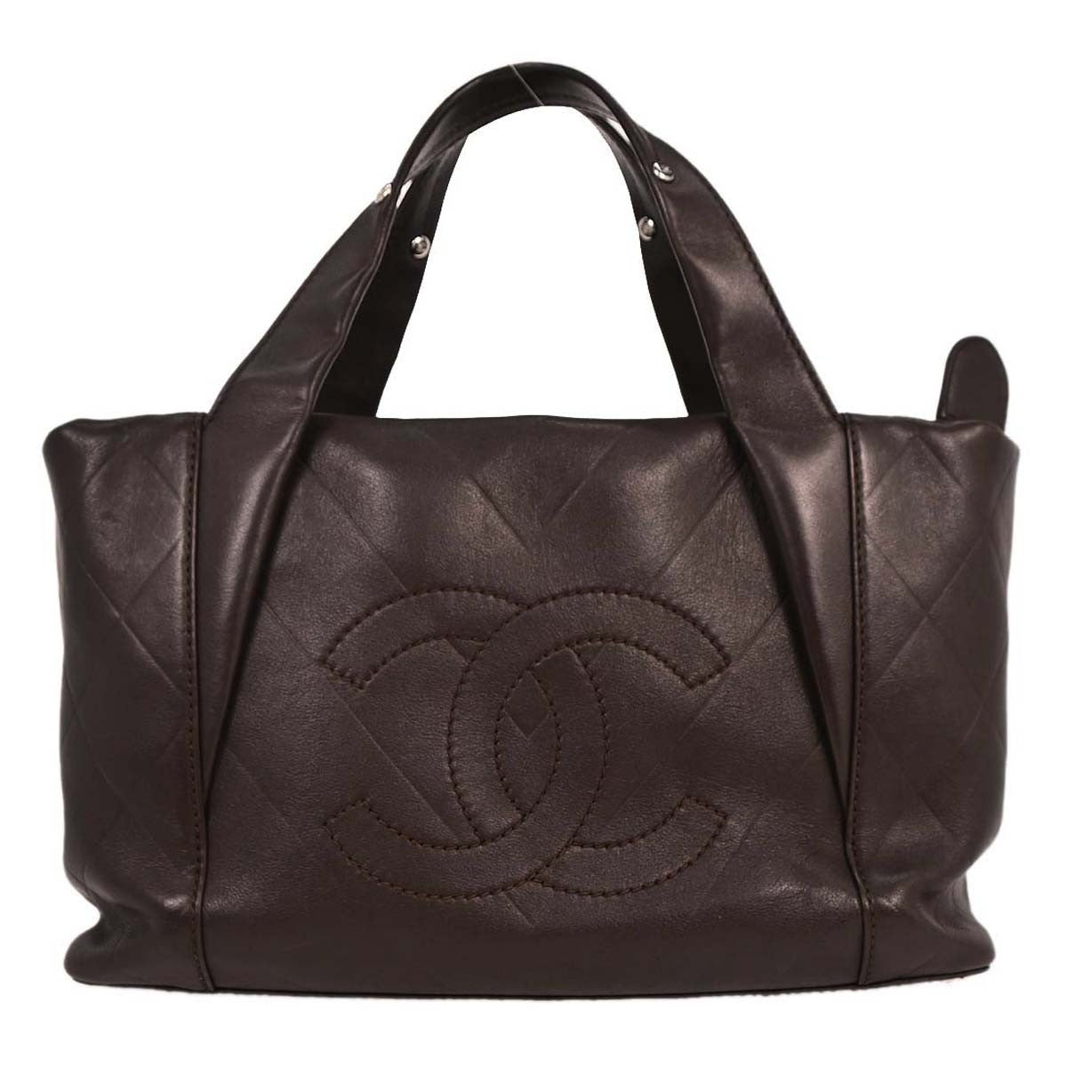 Chanel All Day Long Tote Chevron Leather Medium