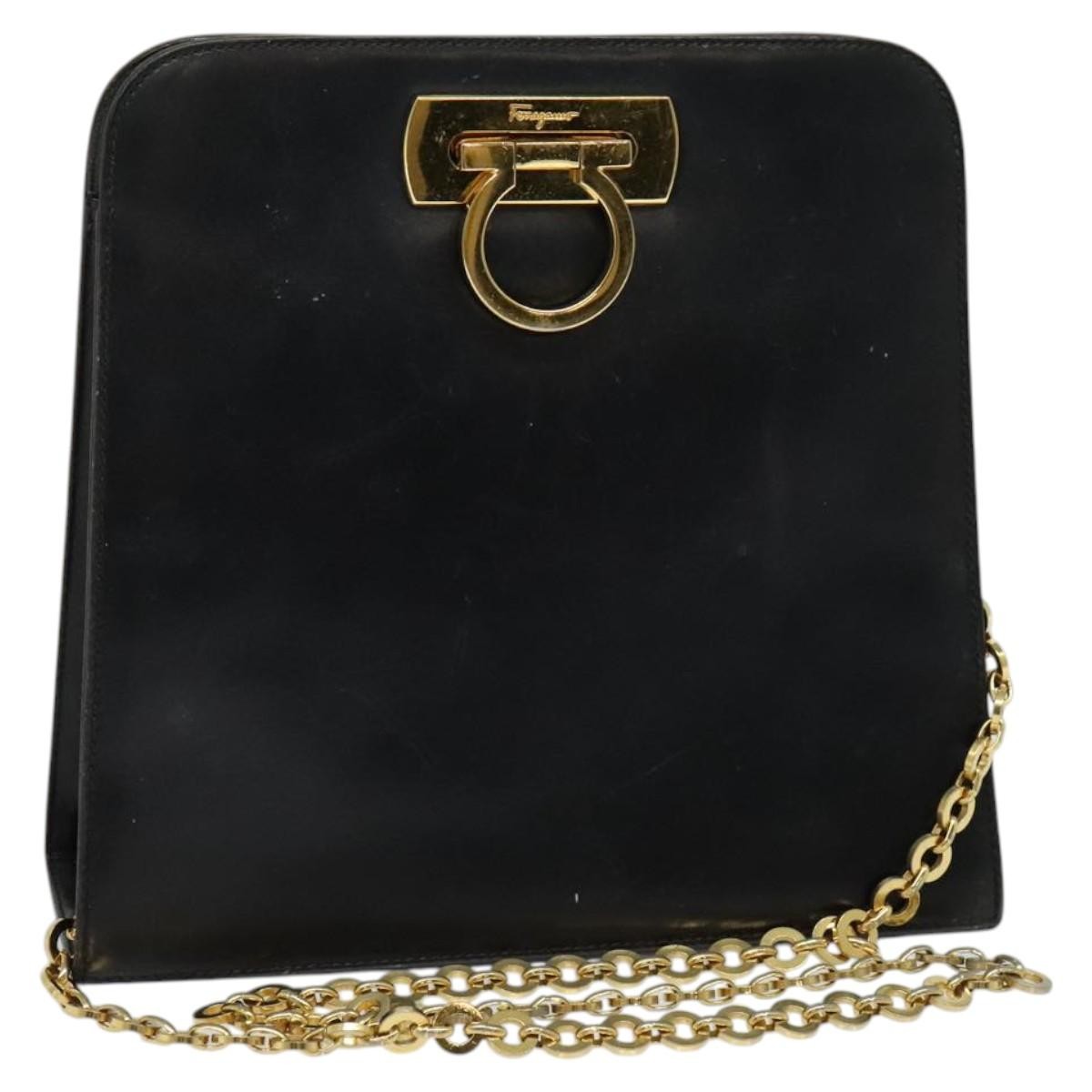 Salvatore Ferragamo Vintage Gancini Chain Leather Small