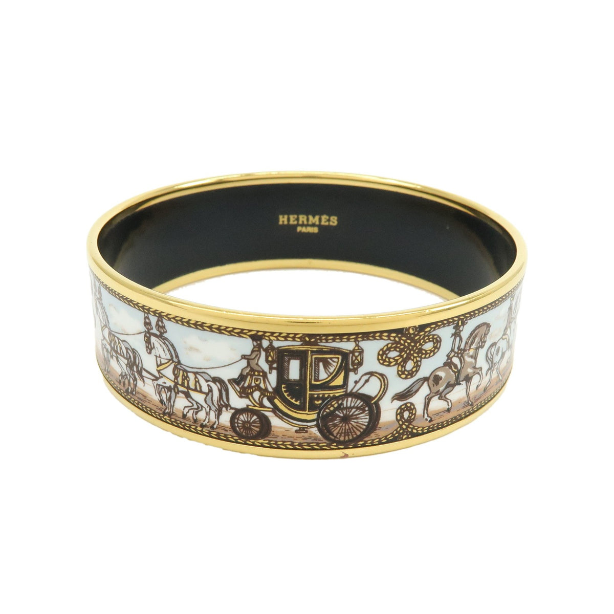 Hermes Caleche Bangle Enamel Wide